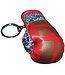 Punch Round Boxing Glove Keyring Snake Red Gold