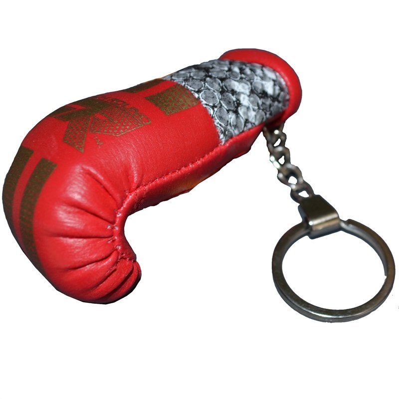 PunchR™  Punch Round Boxing Glove Keyring Snake Red Gold