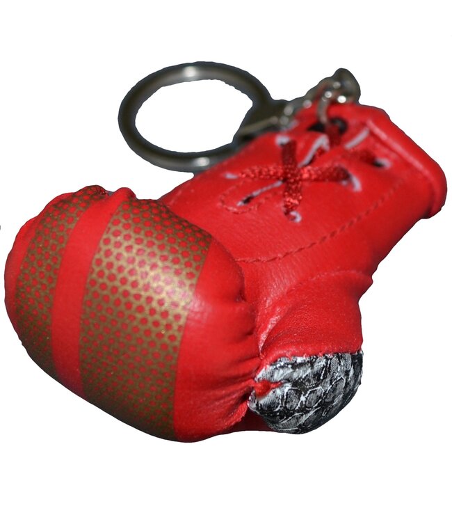 PunchR™  Punch Round Boxing Glove Keyring Snake Red Gold