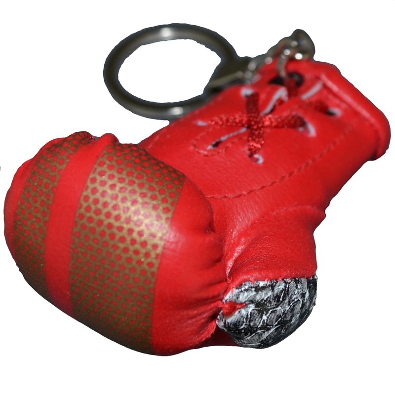 PunchR™  Punch Round Boxing Glove Keyring Snake Red Gold