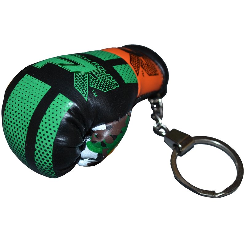 PunchR™  Punch Round Bokshandschoen Sleutelhanger Camo Groen Oranje