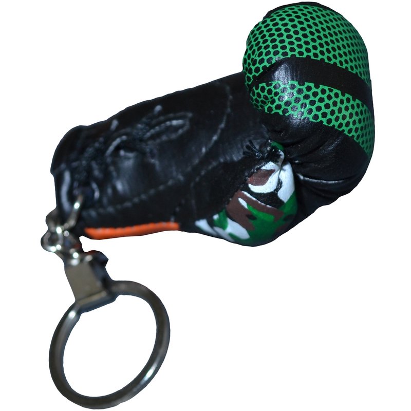 PunchR™  Punch Round Boxing Glove Keyring Camo Green Orange