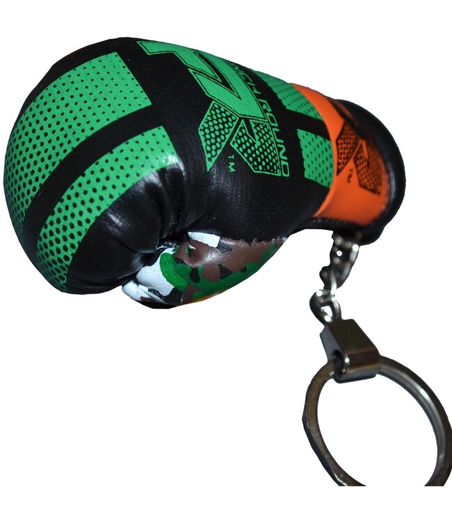 Punch Round Bokshandschoen Sleutelhanger Camo Groen Oranje