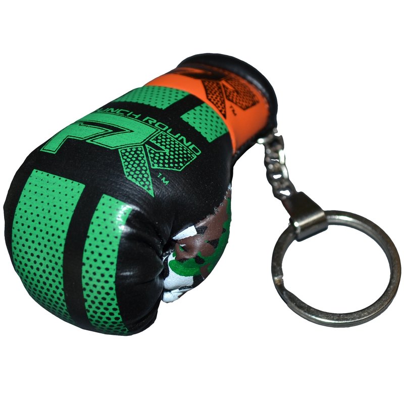 PunchR™  Punch Round Bokshandschoen Sleutelhanger Camo Groen Oranje