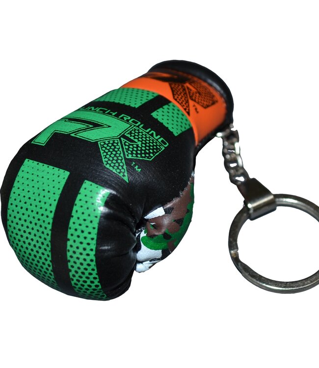 PunchR™  Punch Round Bokshandschoen Sleutelhanger Camo Groen Oranje