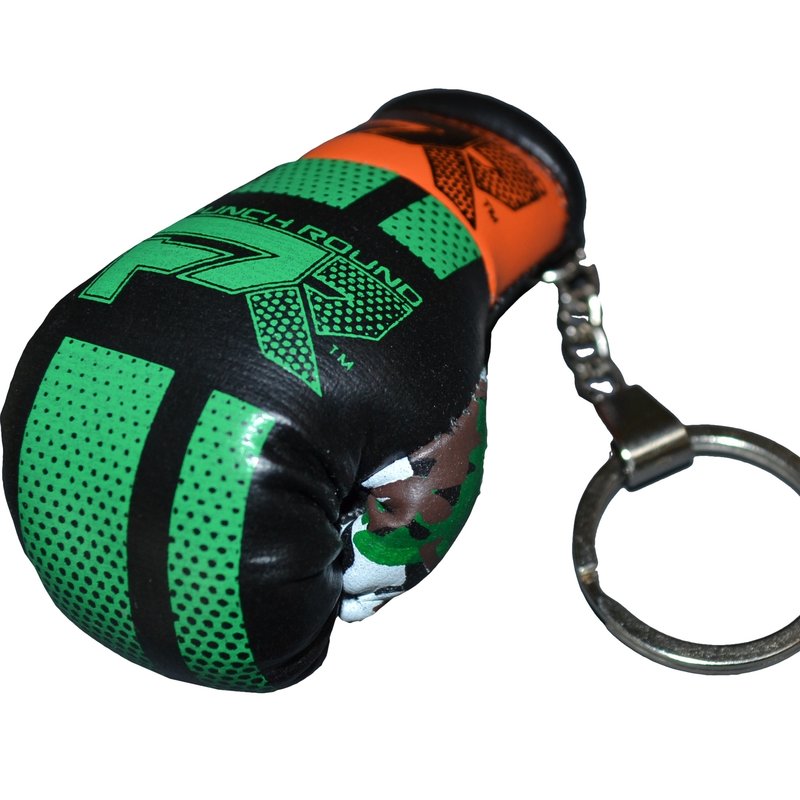 PunchR™  Punch Round Bokshandschoen Sleutelhanger Camo Groen Oranje