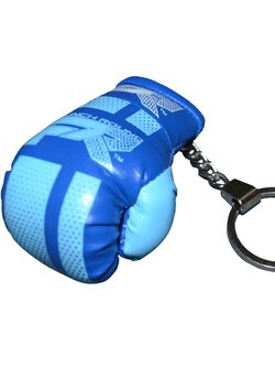 PunchR™  Punch Round Boxing Glove Keyring Blue White