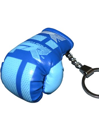 PunchR™  Punch Round Boxhandschuh Schlüsselring Blau Weiss