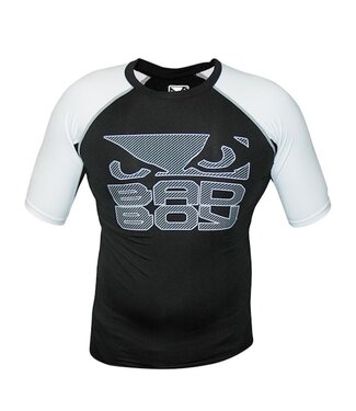 Bad Boy Engage Rash Guard S / S Schwarz Weiß