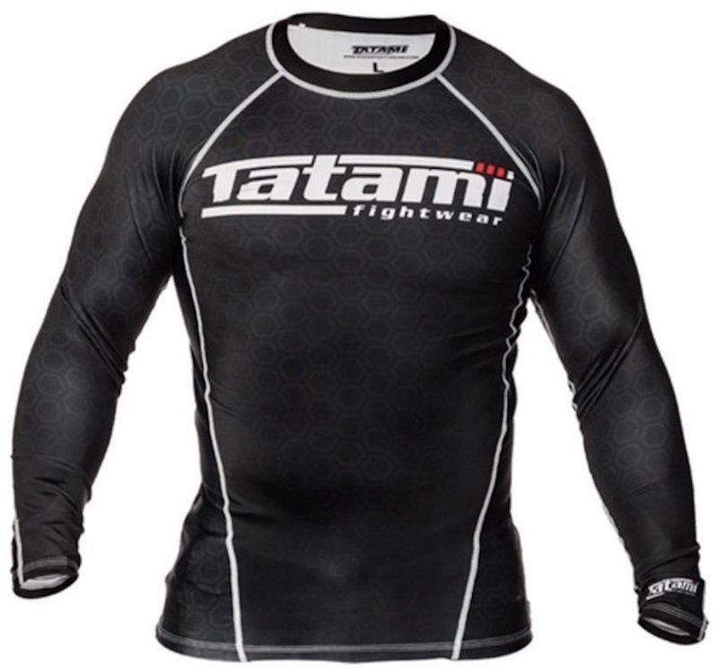 Tatami Fightwear Tatami BJJ Fightwear L/A IBJJF Rash Guards Schwarz