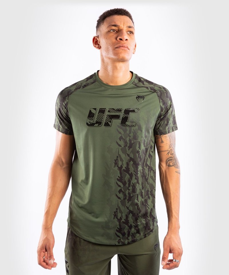 Venum UFC Venum Authentic Fight Week Performance S/S T-shirt Kaki