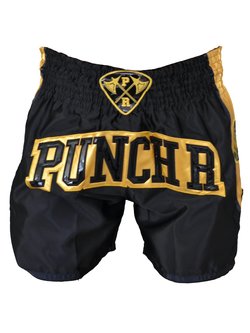 PunchR™  PunchR Muay Thai Kickboks Broek Zwart Goud