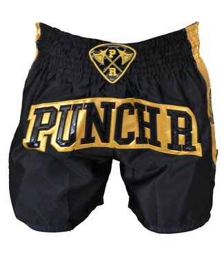 PunchR™  PunchR Muay Thai Kickboks Broek MTS7 Zwart Goud