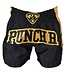 PunchR Muay Thai Kickboks Broek Zwart Goud