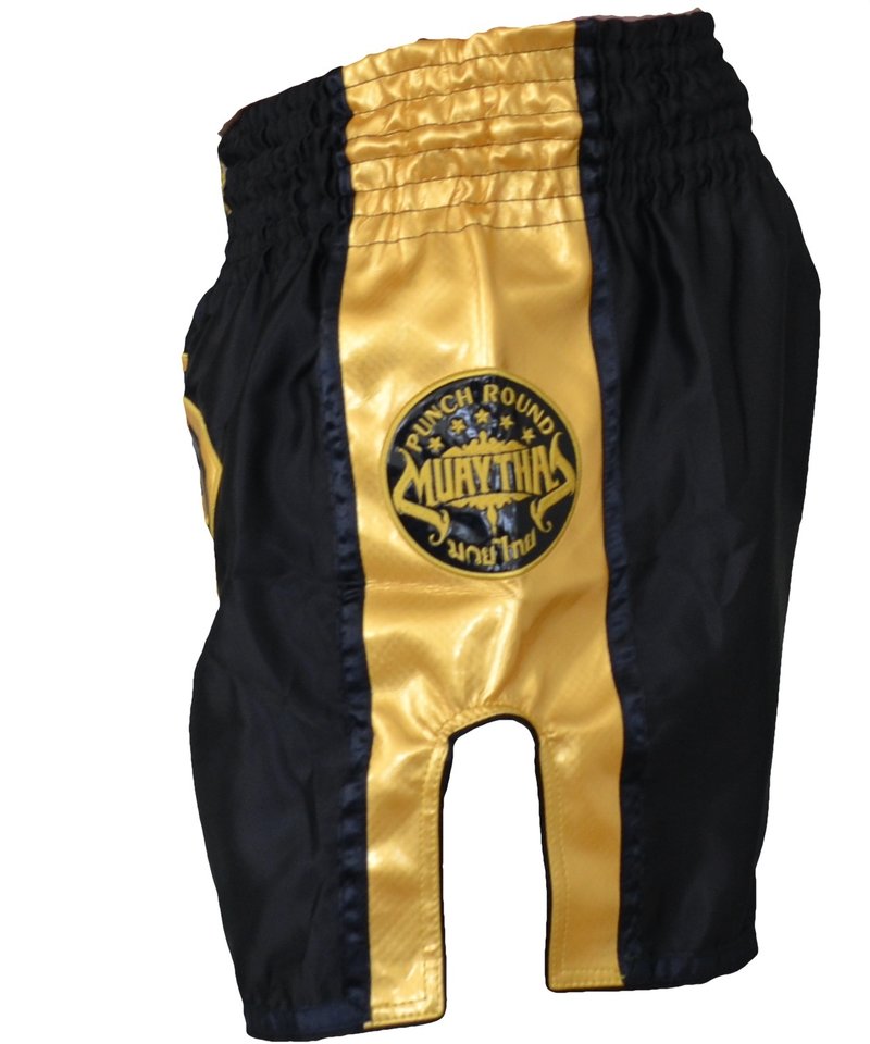 PunchR™  PunchR Muay Thai Kickboks Broek Zwart Goud by PunchR™