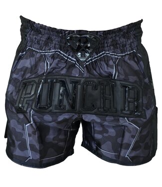 PunchR™  PunchR Kickboxing Short Urban Camo Schwarz von Punch Round™
