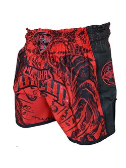 PunchR™  PunchR™ Sak Yant Tiger Muay Thai Short Rood Zwart