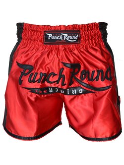 PunchR™  Punch Round™ FTX Muay Thai Short Rot Schwarz