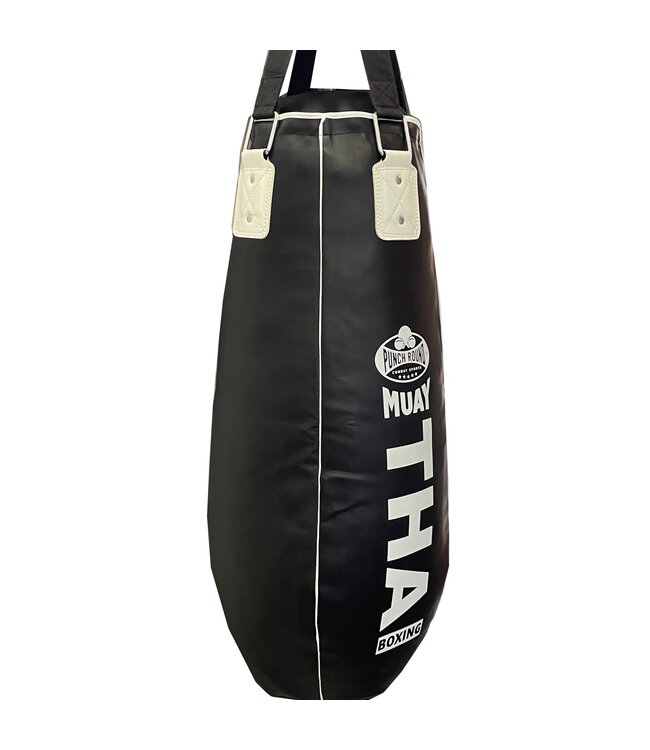 PunchR Tear Drop Heavy Bag Pro Series NT – 90 cm Length – 40 cm Diameter – ±35 kg – Black/White – Filled