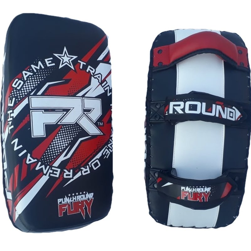 PunchR™  PunchR™ Train Insane Curved Thai Pads Arm Kick Pads NT Zwart Rood