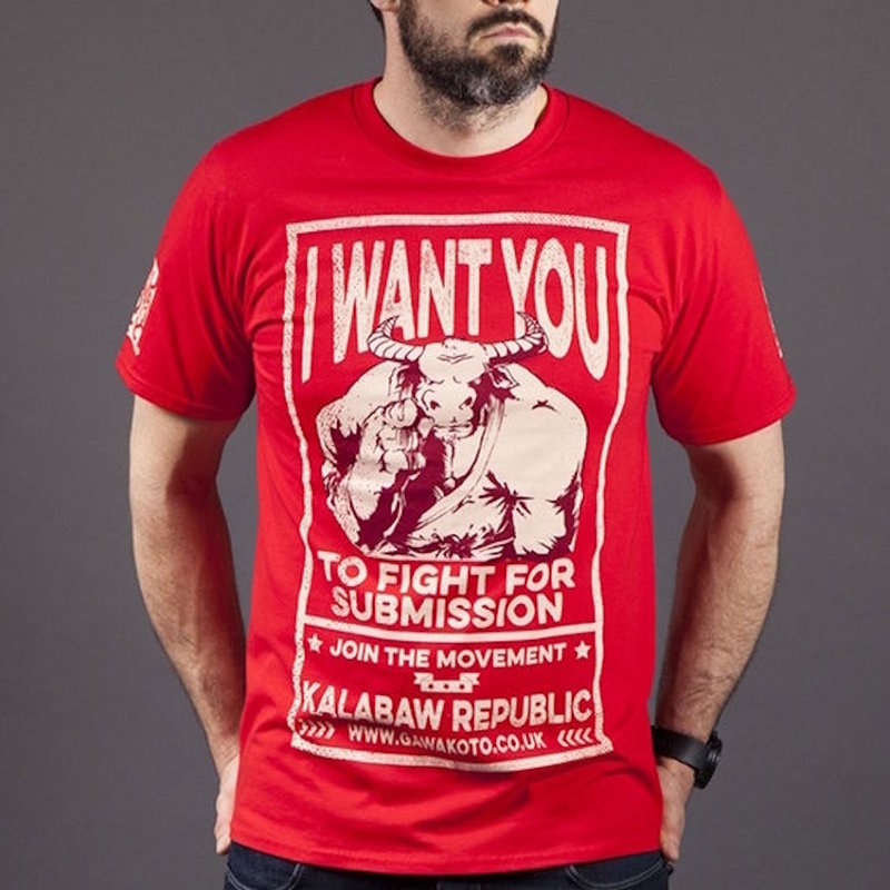 Gawakato Gawakoto Kalabaw Republic T-shirt rood