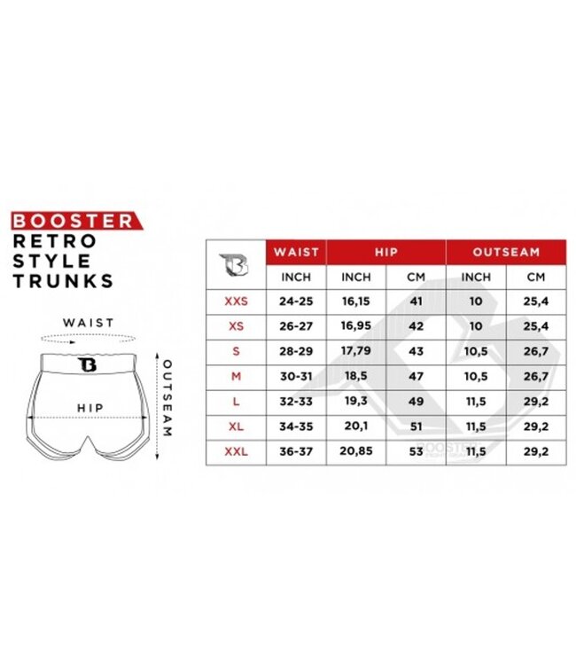 Booster Booster Muay Thai Short Retro Slugger 3 Zwart