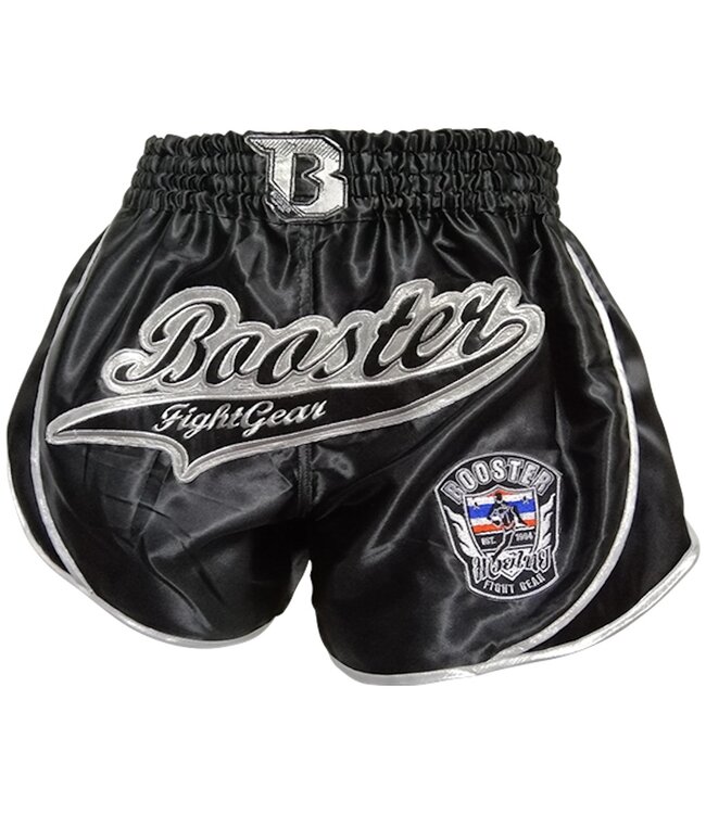 Booster Muay Thai Shorts Retro Slugger 3 Black XS - 6 / 8 Years
