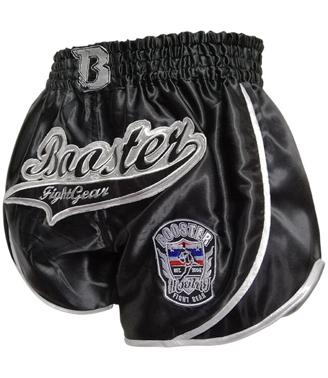 Booster Muay Thai Short Retro Slugger 3 Zwart XS - 6 / 8 Jaar