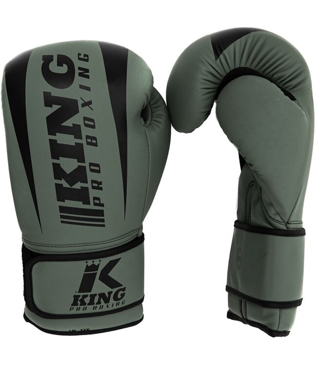 King Pro Boxing KPB/REVO 5 Boxhandschuhe Khaki Grün Schwarz