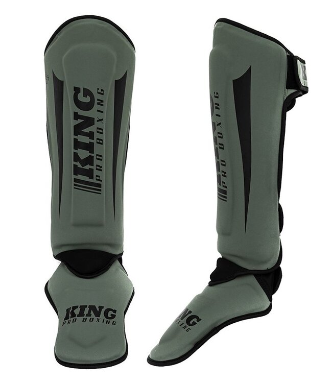 King Pro Boxing King Pro Boxing Shinguards KPB/SG REVO 5 Khaki Green Black