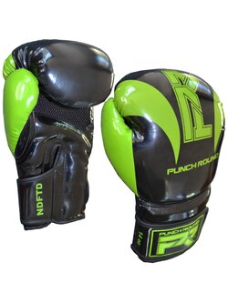 PunchR™  Punch Round "SLAM" Boxhandschuhe Schwarz Grün