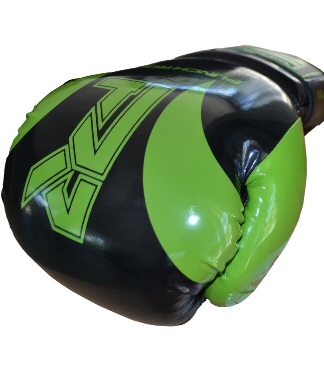 Punch Round "SLAM" Boxhandschuhe Schwarz Grün