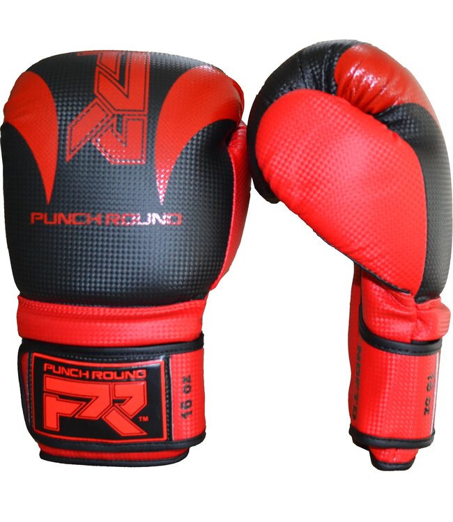 Punch Round SLAM Boxing Gloves Dull Carbon Black Red