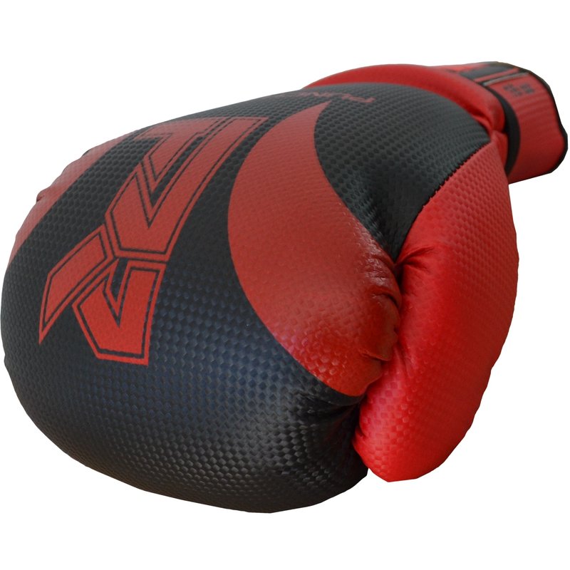 PunchR™  Punch Round Bokshandschoenen SLAM Mat Carbon Zwart Rood