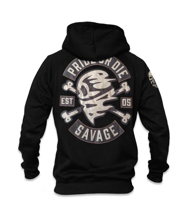 Hoodie PRiDEorDiE SAVAGE Zwart