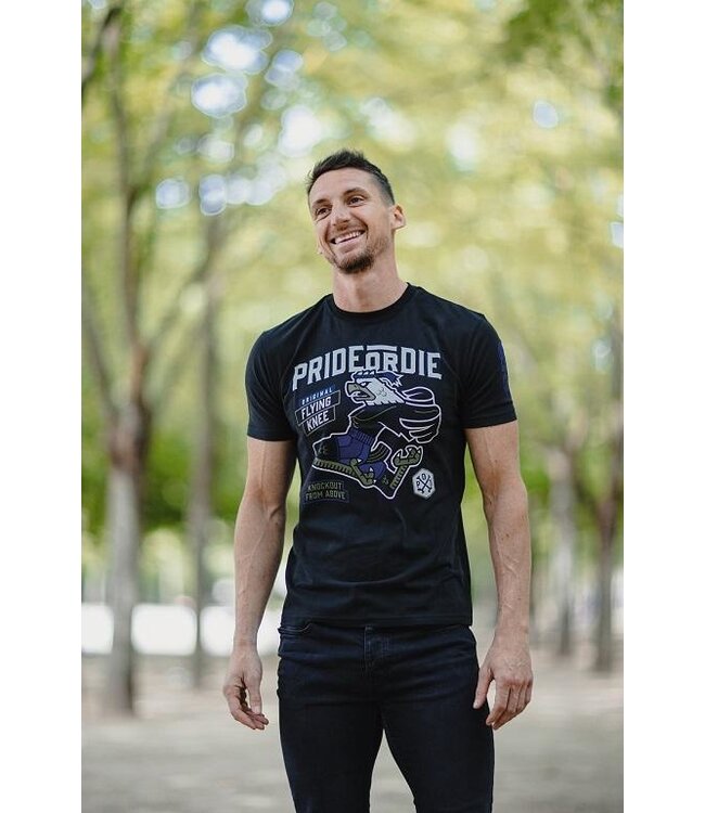 Pride or Die PRIDE or DiE T-Shirt Flying Knee Schwarz