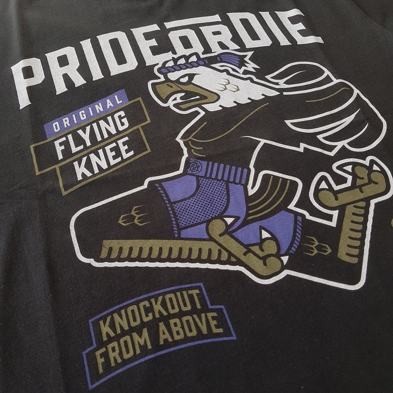 Pride or Die PRiDE or DiE T-shirt Flying Knee Black