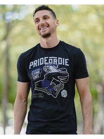 Pride or Die PRiDE or DiE T-shirt Flying Knee Black