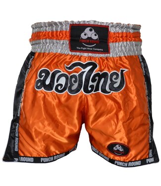 PunchR™  Punch Round Kickboks Broek Muay Thai Shorts Oranje