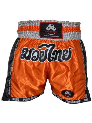 PunchR™  Punch Round Kickboks Broek Muay Thai Shorts Oranje