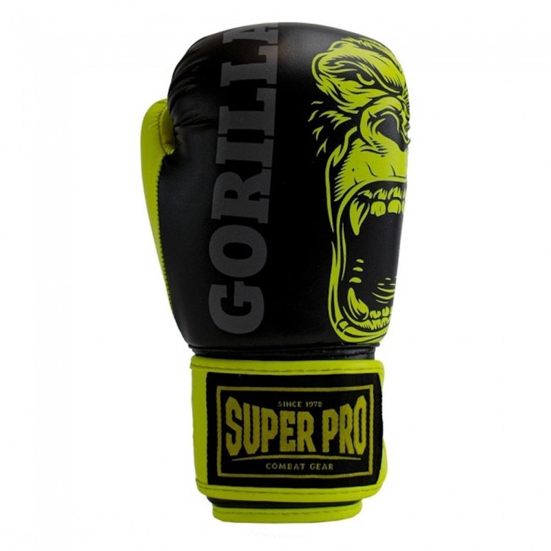 Super Pro Super Pro Gorilla Kids Boxing Gloves Black Yellow
