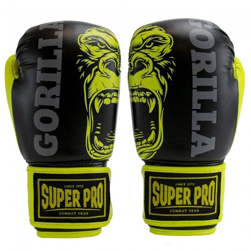 Super Pro Super Pro Gorilla Kids Bokshandschoenen Zwart Geel