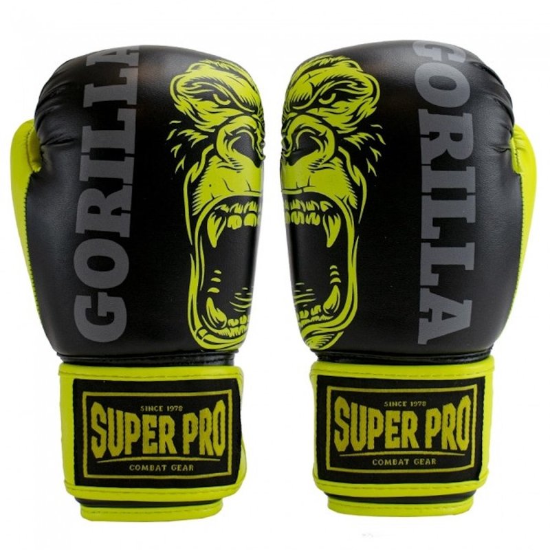 Super Pro Gorilla Kinder Boxhandschuhe FIGHTWEAR - Schwarz Gelb SHOP DEUTSCHLAND