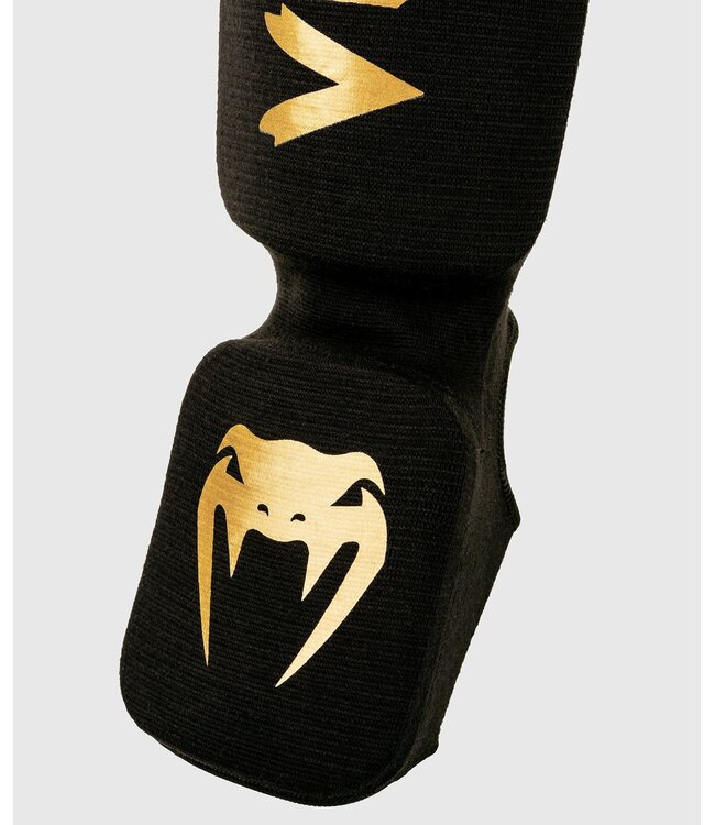 Venum Kontakt Schienbeinschoner Schwarz Gold Black