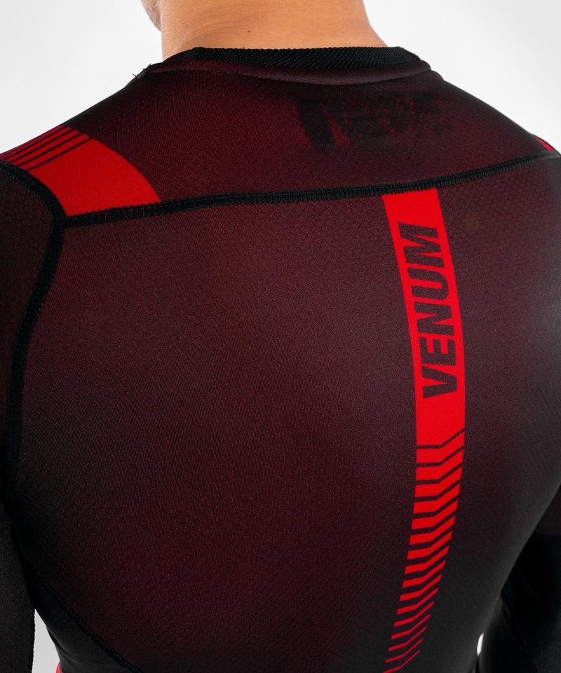 Venum Venum No Gi 3.0 Long Sleeve rashguard Black Red BJJ Clothing