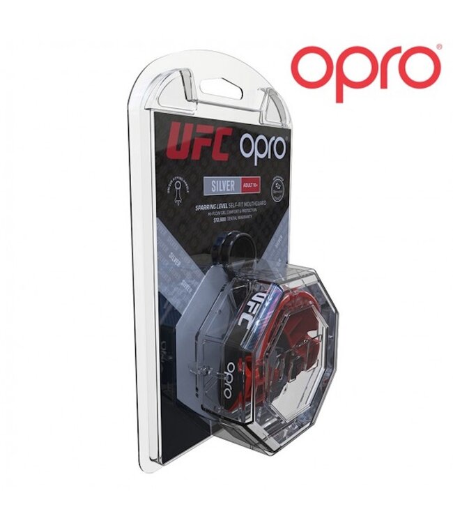OPRO UFC Mundschutz Silber Rot Schwarz Jugend bis 10Jahre