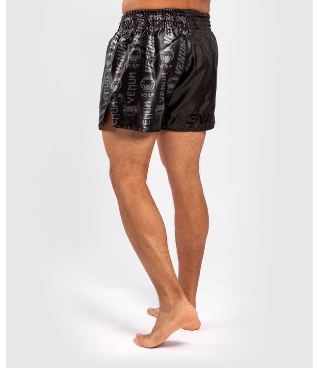 Venum Logos Muay Thai Shorts Black Black