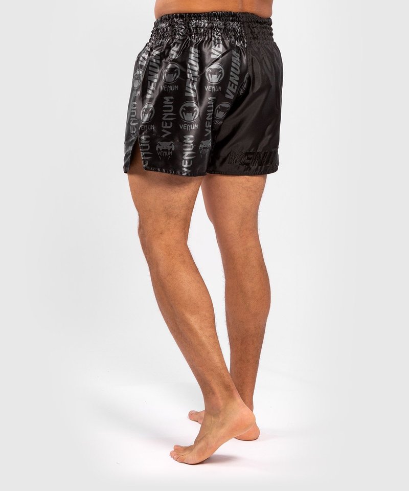 Venum Venum Logos Muay Thai Shorts Black Black