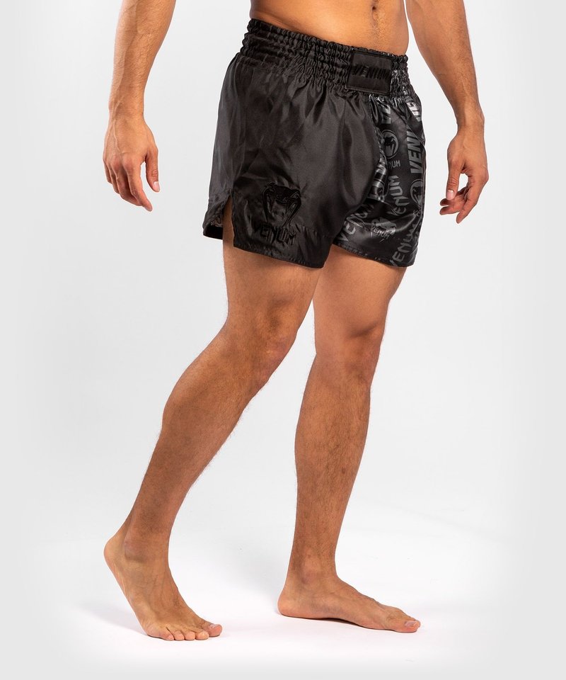 Venum Venum Logos Muay Thai Shorts Black Black