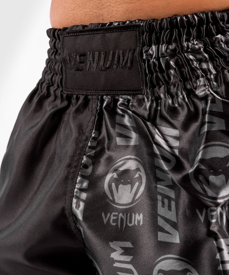 Venum Venum Logos Muay Thai Shorts Zwart Zwart